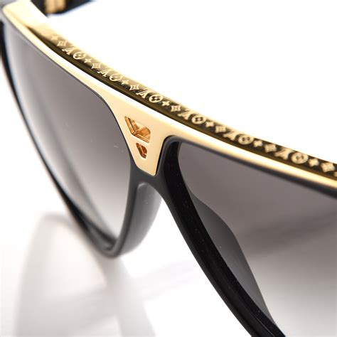 louis vuitton unisex evidence sunglasses black & gold z0350w|louis vuitton knockoff sunglasses.